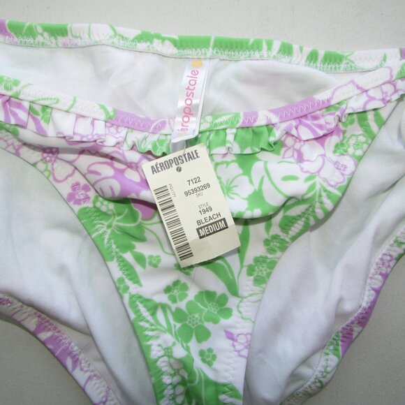 AEROPOSTALE Tropical Print String Bikini - Sz Med - NEW - Picture 8 of 11
